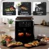 Ariete 4636 freidora de aire con función de vapor + grill, 1700W, función deshidratar, 10 funciones de cocción, cesta transparente, temporizador, negro