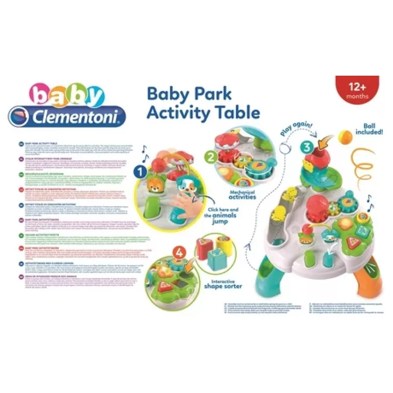Clementoni Baby Park mesa de actividades, 1 año(s), con sonido, multicolor