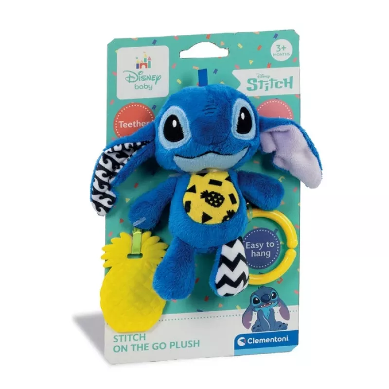 Clementoni Disney Baby Stitch Soft Rattle bebé juguete colgante