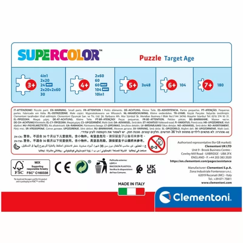 Clementoni Supercolor Gabby’s Dollhouse puzzle 30 piezas dibujos animados