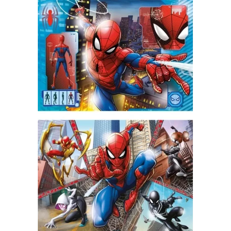 Clementoni Puzle 2x60 piezas, Spider-Man (21608)