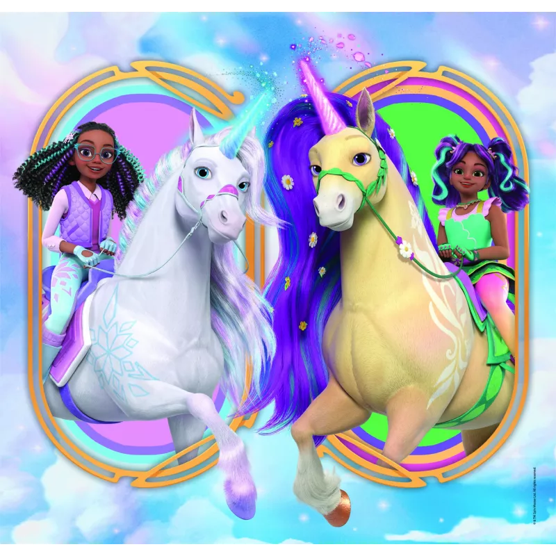 Clementoni 3x48 piezas puzzles Unicorn Academy, 5 años Clementoni 3x48 piezas puzzles Unicorn Academy. Edad mínima recomendada: 5 años