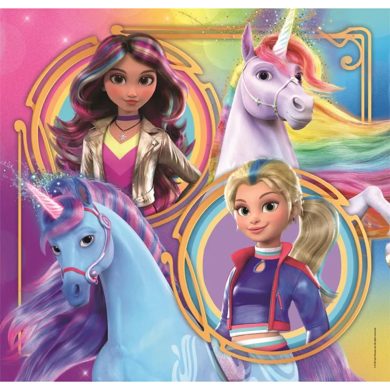 Clementoni 3x48 piezas puzzles Unicorn Academy, 5 años Clementoni 3x48 piezas puzzles Unicorn Academy. Edad mínima recomendada: 5 años