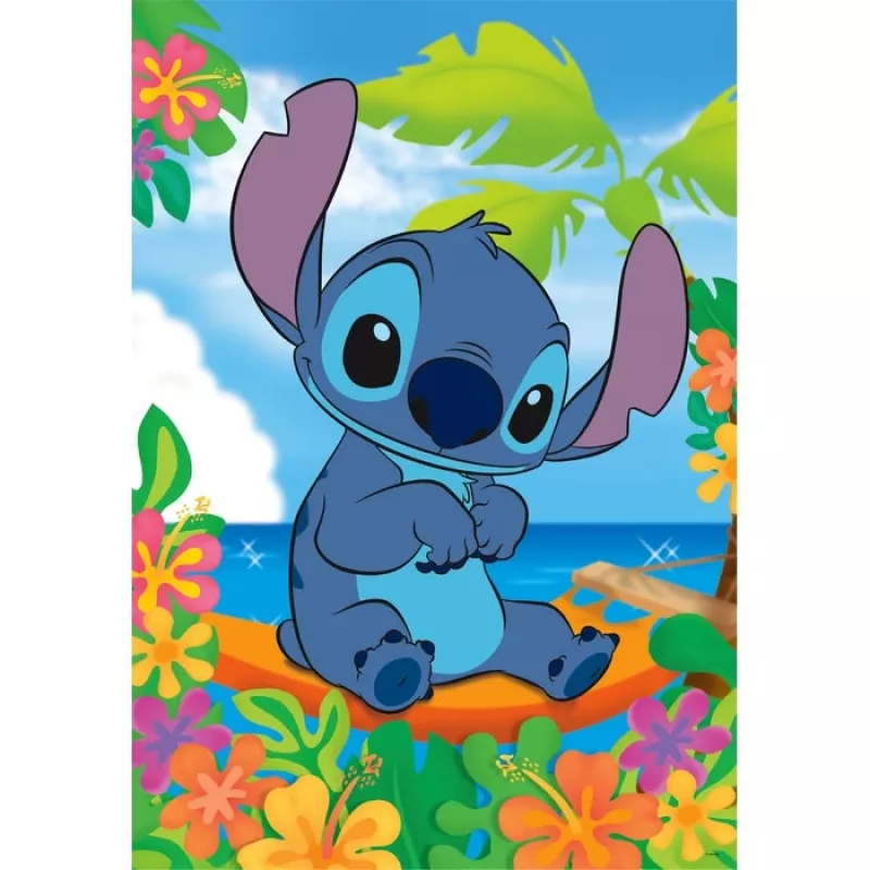 Clementoni Supercolor Stitch puzzle 104 piezas dibujos animados