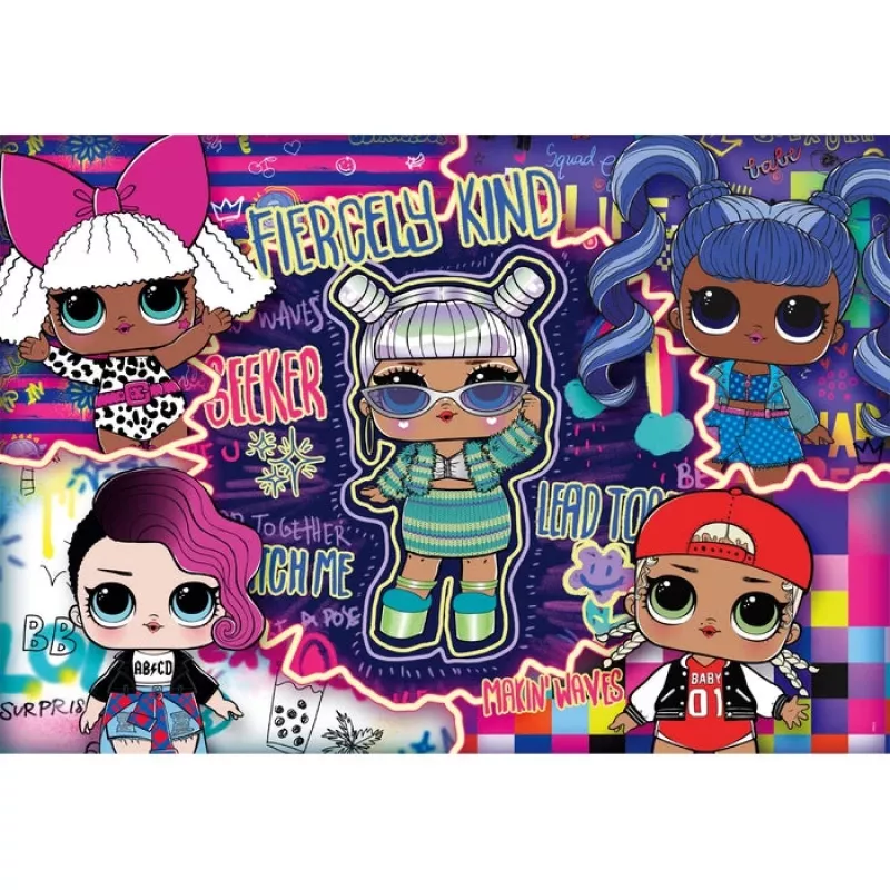 Clementoni Supercolor LOL puzzle 104 piezas dibujos animados