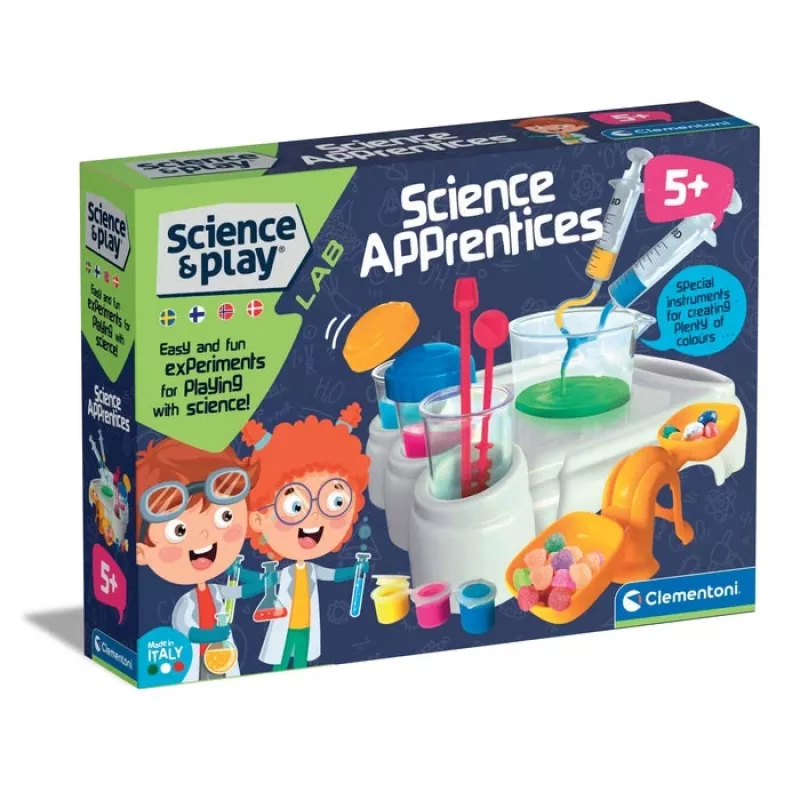 Clementoni Science & Play Science Apprentices, kit de experimentos, varios, 5 años