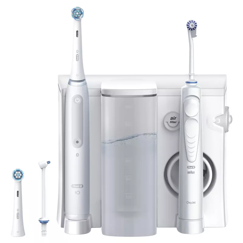 Oral-B iO4 & OxyJet centro de cuidado bucal, blanco
