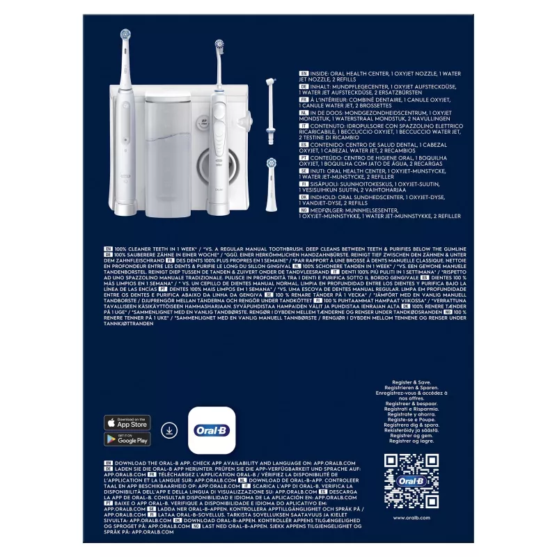 Oral-B iO4 & OxyJet centro de cuidado bucal, blanco