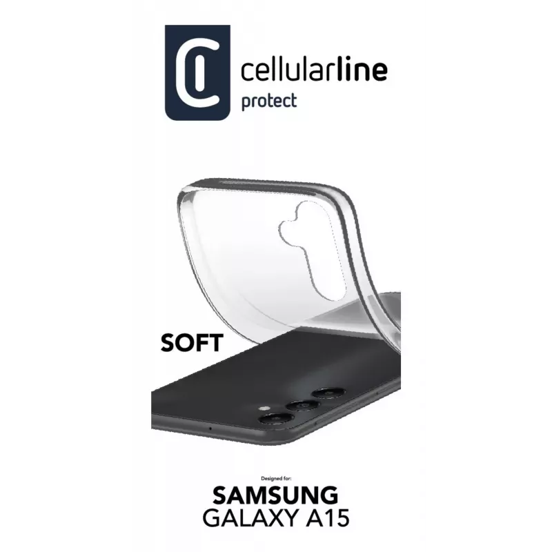 Cellularline Soft - Galaxy A15 funda de goma blanda, funda, Samsung, A15 5G, 16,5 cm (6,5
