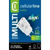 Cellularline GAN cargador de pared 2xUSB-C 30W PD cargador de pared 2xUSB-C 30W PD con tecnología GaN
