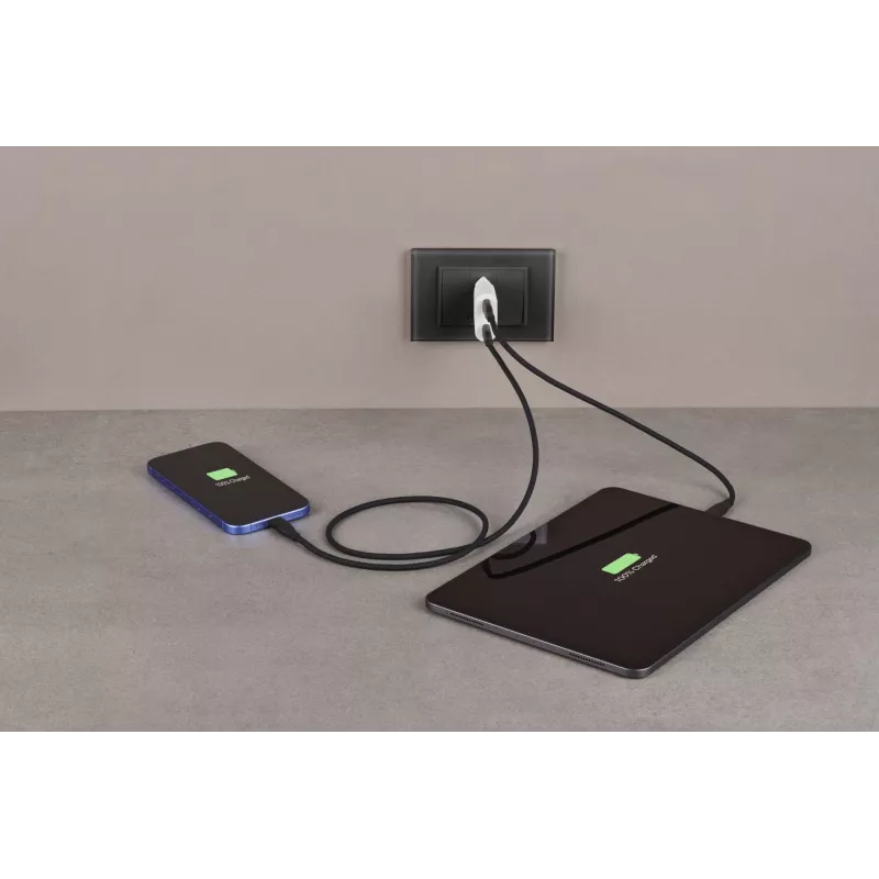 Cellularline GAN cargador de pared 2xUSB-C 30W PD cargador de pared 2xUSB-C 30W PD con tecnología GaN