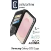 Cellularline Book Agenda Galaxy S25 Edge funda tipo libro de piel sintética con cierre magnético