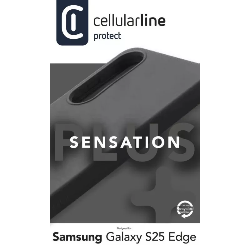 Cellularline Sensation+ - Galaxy S25 Edge funda de silicona Soft-Touch