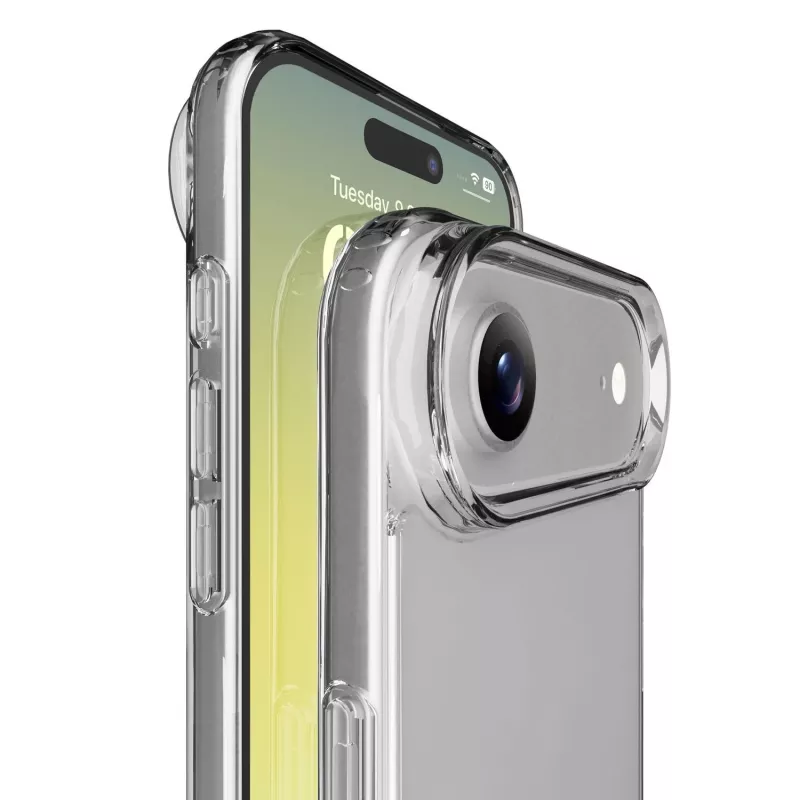 Cellularline Clear Protect - iPhone Air carcasa rígida con bordes de goma