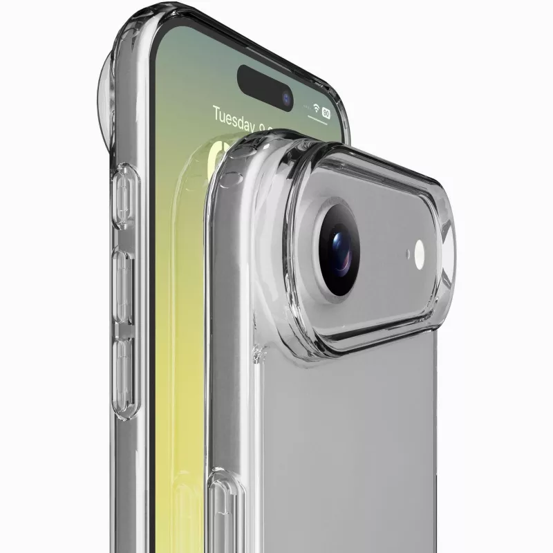 Cellularline Clear Protect - iPhone Air carcasa rígida con bordes de goma
