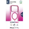 Cellularline Iconic Mag - iPhone 17 Pro funda transparente con bordes de color, compatible con el ecosistema MagSafe