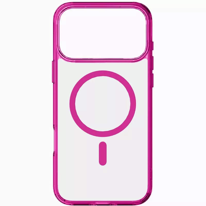 Cellularline Iconic Mag - iPhone 17 Pro funda transparente con bordes de color, compatible con el ecosistema MagSafe