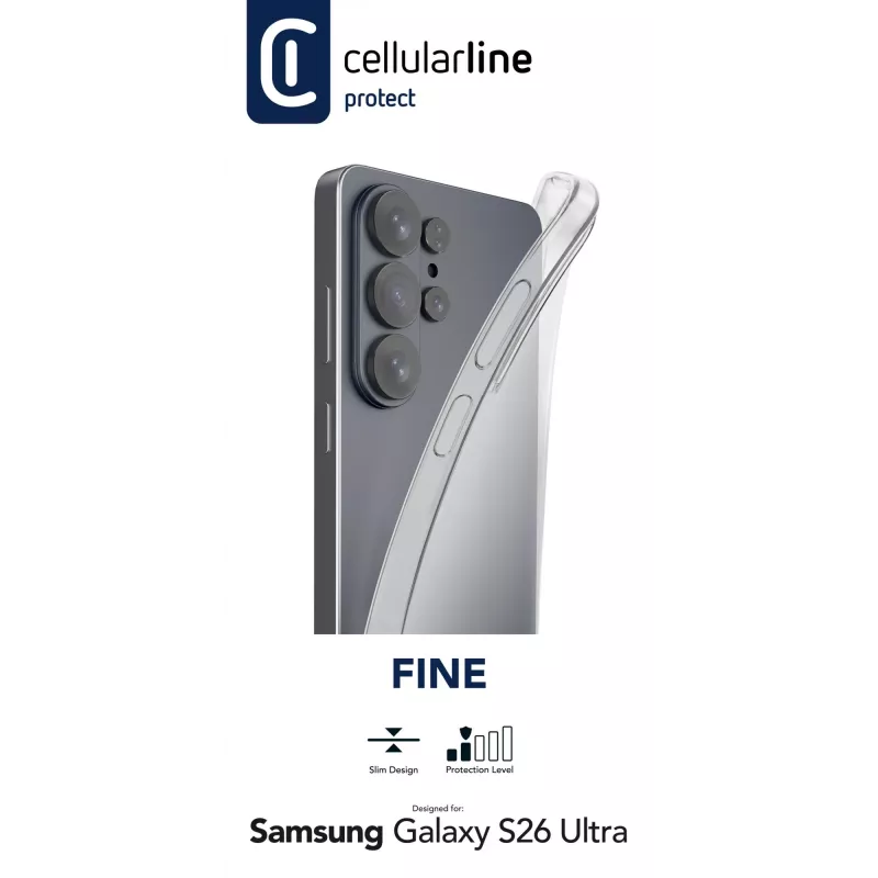 Cellularline Fine - Galaxy S26 Ultra, funda, Samsung, Galaxy S26 Ultra, 17,5 cm (6,9