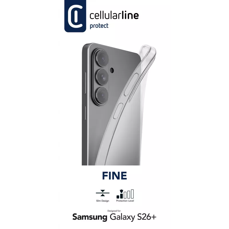 Cellularline Fine - Galaxy S26+, funda, Samsung, Galaxy S26 Edge, 17 cm (6,7