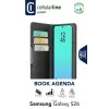 Cellularline Book Agenda - Galaxy S26 funda tipo libro con acabado de piel sintética, cierre magnético, protección RFID y función de soporte.