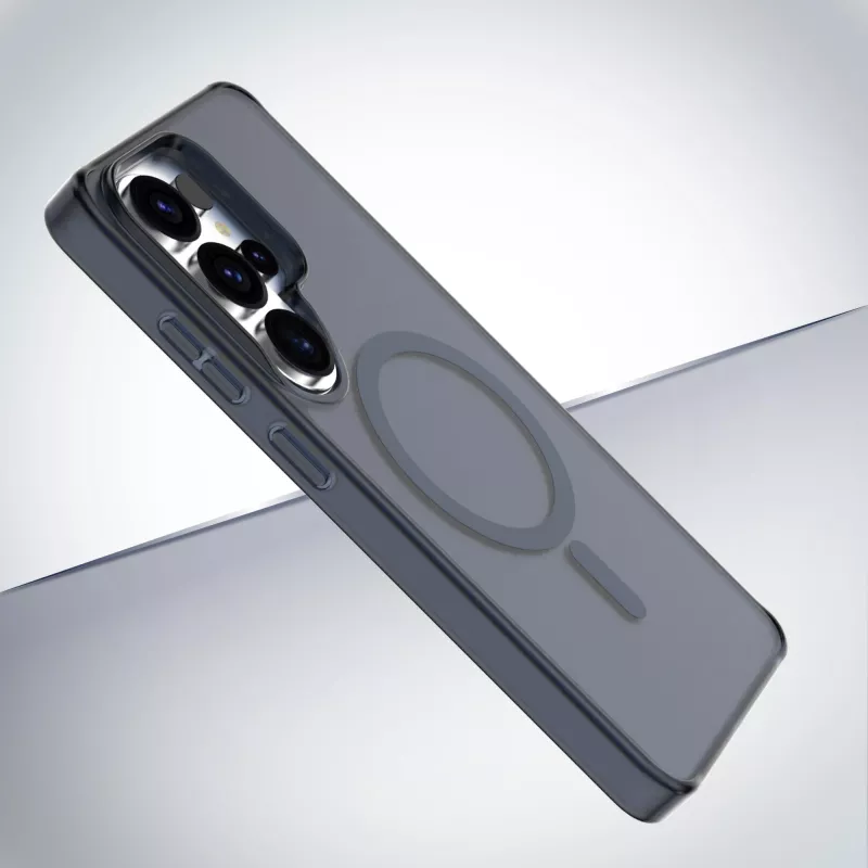 Cellularline FROSTY MAG - Galaxy S26 Ultra funda semitransparente con superficie mate y bordes de color, compatible con el ecosistema Qi2 y accesorios magnéticos para Samsung.
