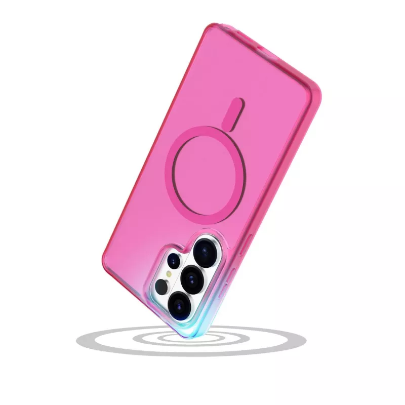 Cellularline FROSTY MAG - Galaxy S26 Ultra funda semitransparente con superficie mate y bordes de color, compatible con el ecosistema Qi2 y accesorios magnéticos para Samsung.