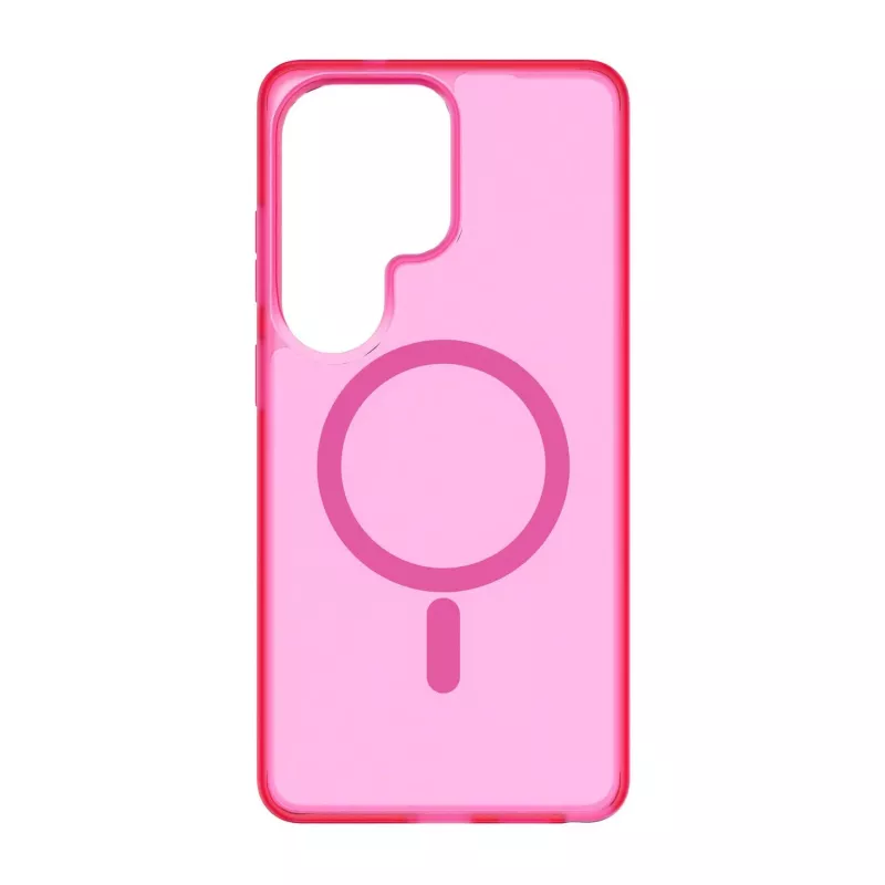 Cellularline FROSTY MAG - Galaxy S26 Ultra funda semitransparente con superficie mate y bordes de color, compatible con el ecosistema Qi2 y accesorios magnéticos para Samsung.