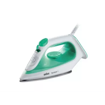 Braun TexStyle 1 SI 1040 GR plancha de vapor suela cerámica 2000 W verde, blanco