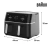 Braun TD 5030I BK Doble 10 L freidora de aire 2400 W negra, plata