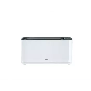 Braun HT3100WH Tostadora 1 rebanada(s) 1000 W Negro, Blanco