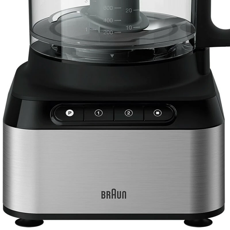 Braun FP 3233 SI Robot de cocina 800 W 2,1 L Negro, Acero inoxidable