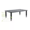 Techly Soporte de escritorio para monitor/portátil Negro, De pie, 20 kg, Ajuste de altura, Negro