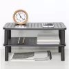 Techly Soporte de escritorio para monitor/portátil Negro, De pie, 20 kg, Ajuste de altura, Negro