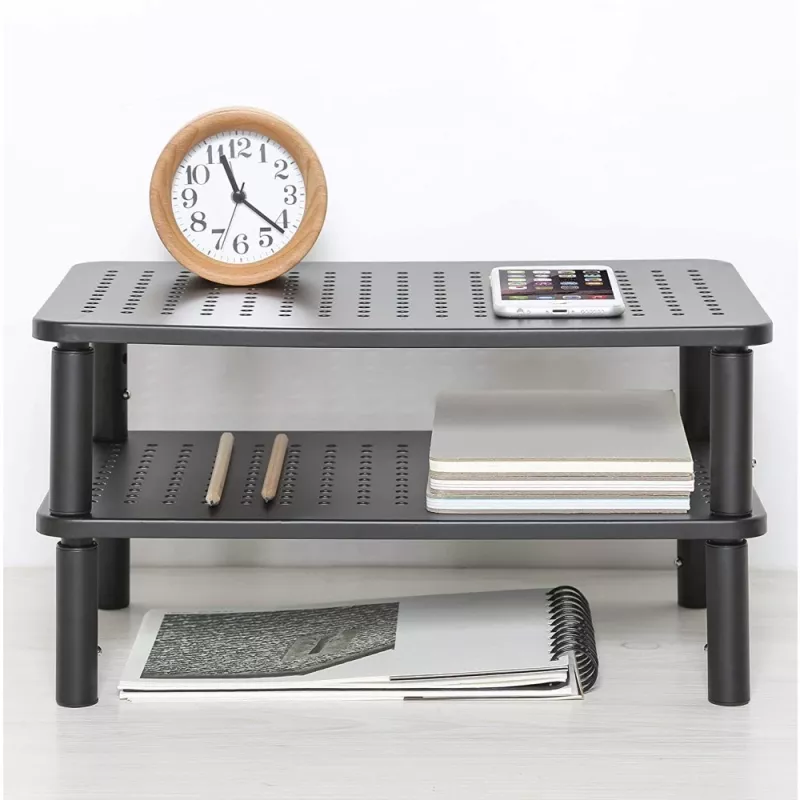 Techly Soporte de escritorio para monitor/portátil Negro, De pie, 20 kg, Ajuste de altura, Negro