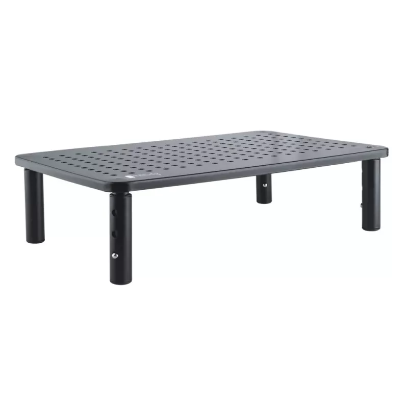 Techly Soporte de escritorio para monitor/portátil Negro, De pie, 20 kg, Ajuste de altura, Negro