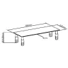 Techly Soporte de cristal para monitor/portátil, de pie, 20 kg, 33 cm (13