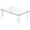 Techly Soporte de cristal para monitor/portátil, de pie, 20 kg, 33 cm (13