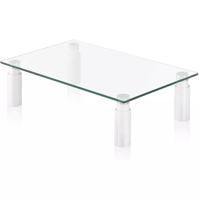 Techly Soporte de cristal para monitor/portátil, de pie, 20 kg, 33 cm (13