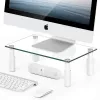 Techly Soporte de cristal para monitor/portátil, de pie, 20 kg, 33 cm (13