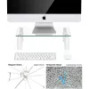 Techly Soporte de cristal para monitor/portátil, de pie, 20 kg, 33 cm (13