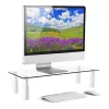 Techly Soporte de cristal para monitor/portátil, de pie, 20 kg, 33 cm (13