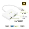 Techly Adaptador Mini DisplayPort a HDMI/VGA, 0,15 m, Mini DisplayPort, HDMI + VGA (D-Sub), Conector macho, Conector hembra, 1920 x 1200 píxeles