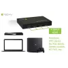 Techly Multivisor HDMI 4x1 con conmutador sin interrupciones, HDMI, Metal, Negro, 60 Hz, 1080p, 2,25 Gbit/s