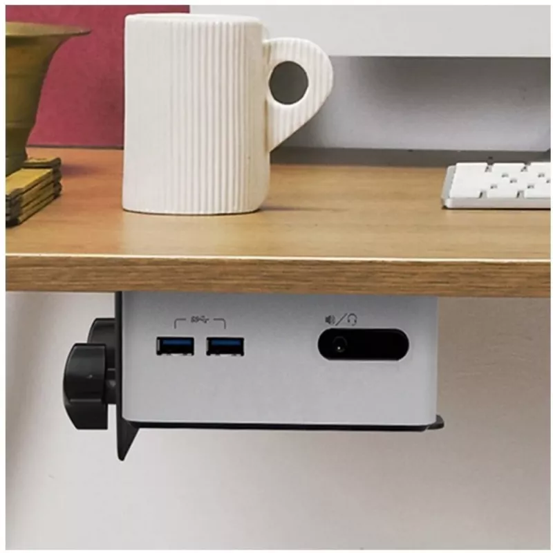 Techly Soporte ajustable para CPU bajo el escritorio, 5 kg, 75 x 75 mm, 100 x 100 mm, Negro