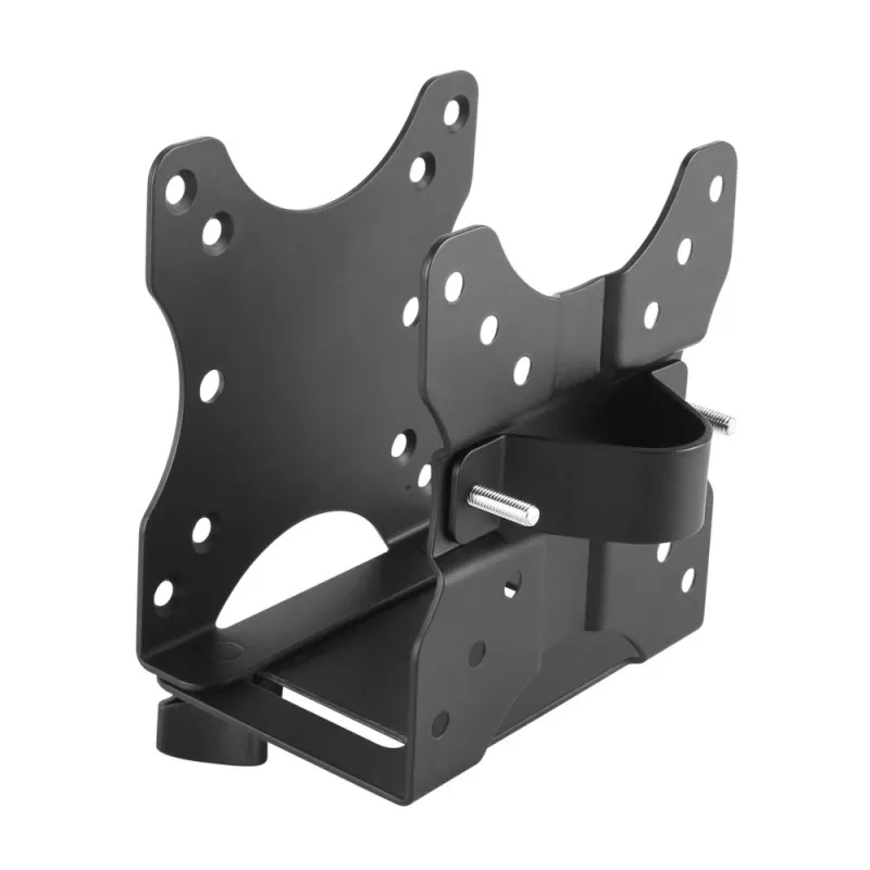 Techly Soporte ajustable para CPU bajo el escritorio, 5 kg, 75 x 75 mm, 100 x 100 mm, Negro