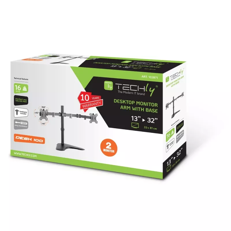 Techly ICA-LCD 2524 soporte de monitor de sobremesa 81,3 cm (32