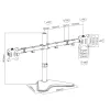 Techly ICA-LCD 2524 soporte de monitor de sobremesa 81,3 cm (32