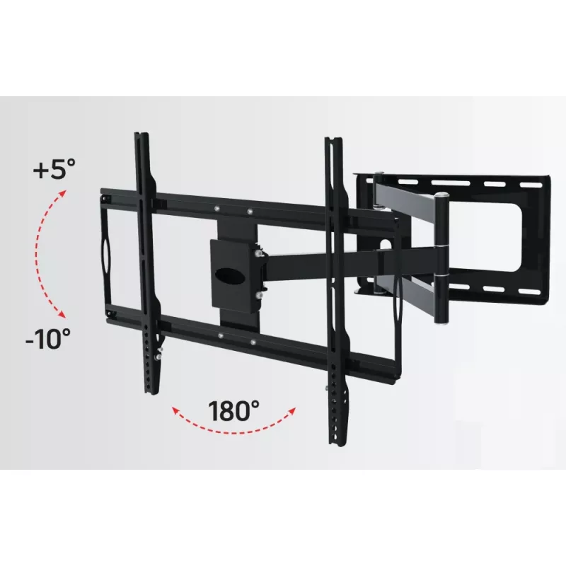 Techly soporte de pared fino para TV LCD LED 32-70 inch negro, 81,3 cm (32 inch), 177,8 cm (70 inch), 45 kg, 600 x 400 mm, -10 - 5°, negro