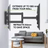 Techly soporte de pared fino para TV LCD LED 32-70 inch negro, 81,3 cm (32 inch), 177,8 cm (70 inch), 45 kg, 600 x 400 mm, -10 - 5°, negro