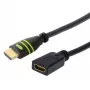 Techly cable alargador HDMI High Speed con Ethernet 4K 60Hz M/H 1,8 m